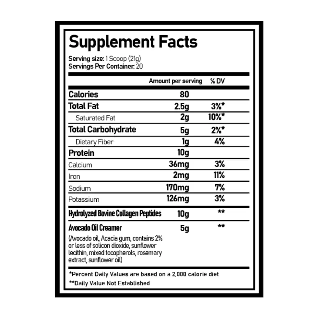 ficha nutricional colágeno RSP