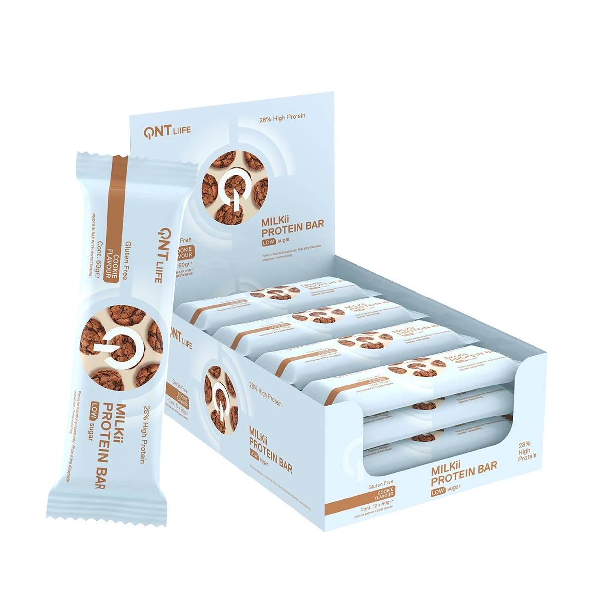 Display QNT Milkii Protein Bar cookie