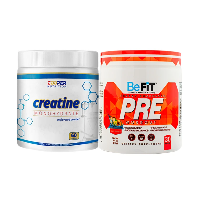 Creatina Cooper Nutrition 300g + Pre entreno Befit