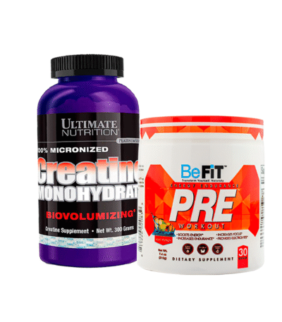 Creatina Ultimate Nutrition 300g + Pre entreno Befit