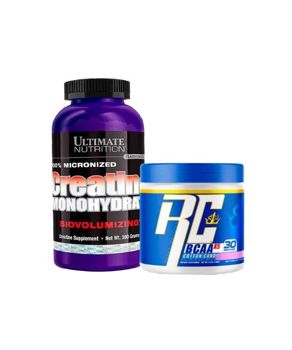 Creatina Ultimate Nutrition 300g + BCAA Ronnie Coleman 30serv.