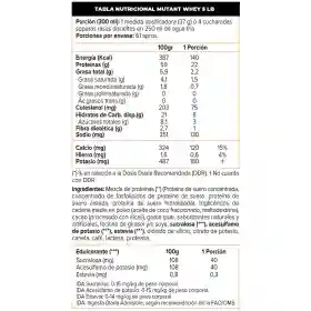 Proteína Mutant 100% Whey - 5 LB - Imagen 2